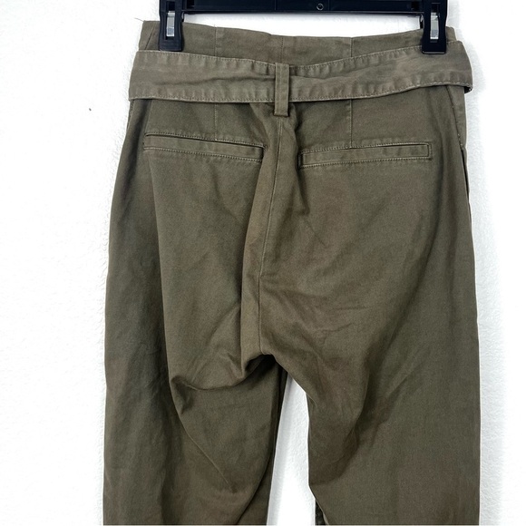 FRAME Commander Olive Green Paper Bag Waist
Twill Ankle Pants Size 27 - Picture 2 of 9